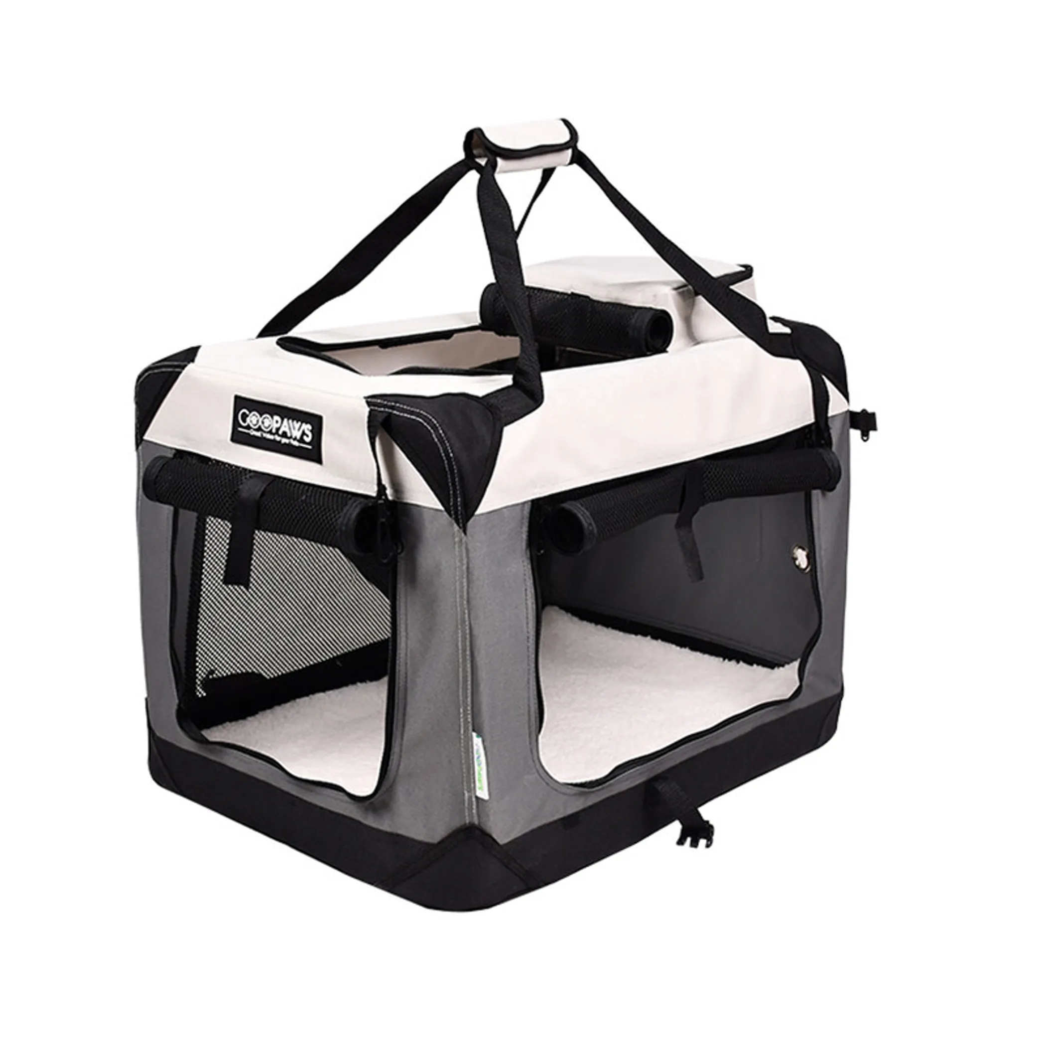 GOOPAWS 3-Door Collapsible Soft-Sided Dog & Cat Crate - Image 2