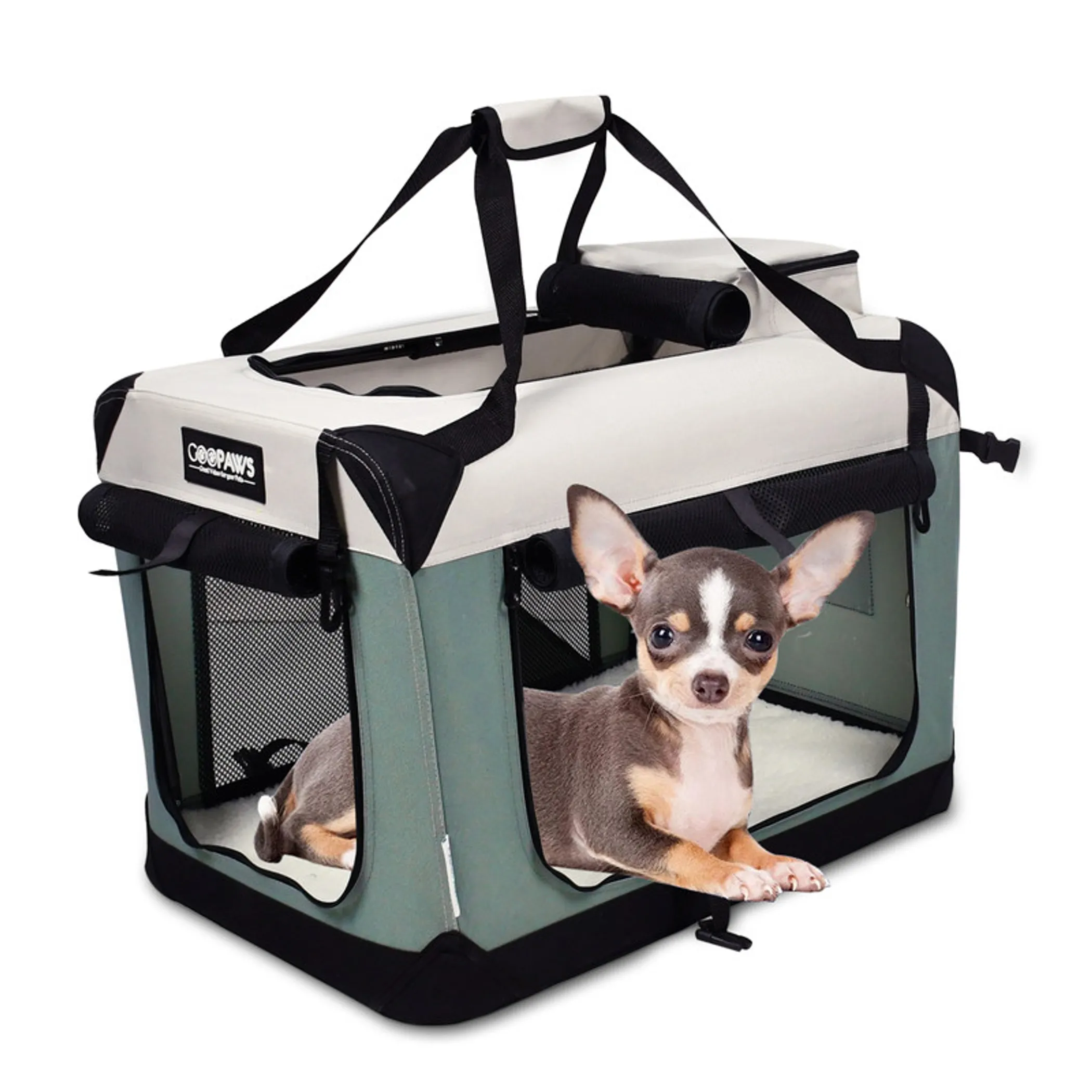 GOOPAWS 3-Door Collapsible Soft-Sided Dog & Cat Crate - Image 4