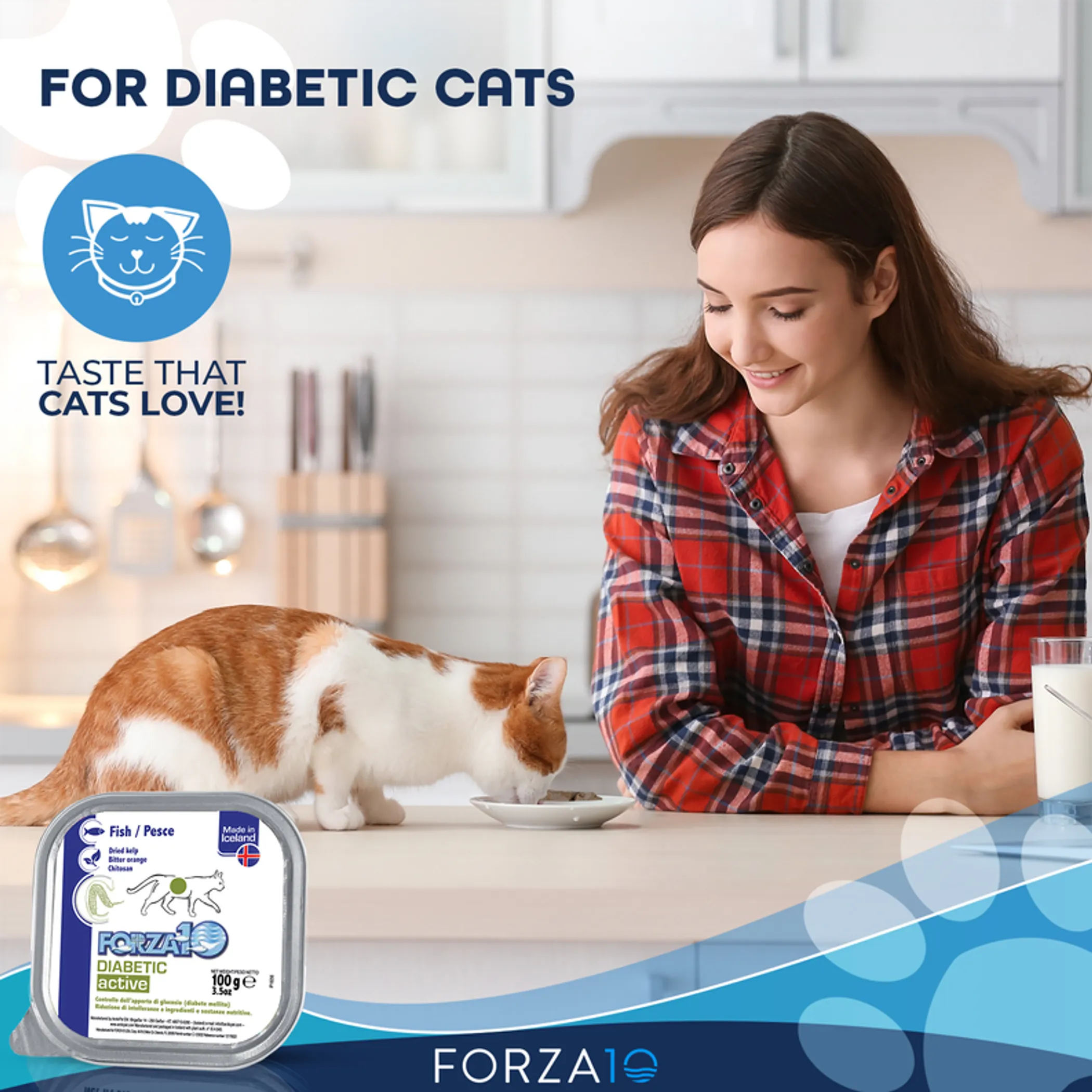 Forza10 ActiWet Diabetic Support Icelandic Fish Recipe Canned Cat Food - Image 2