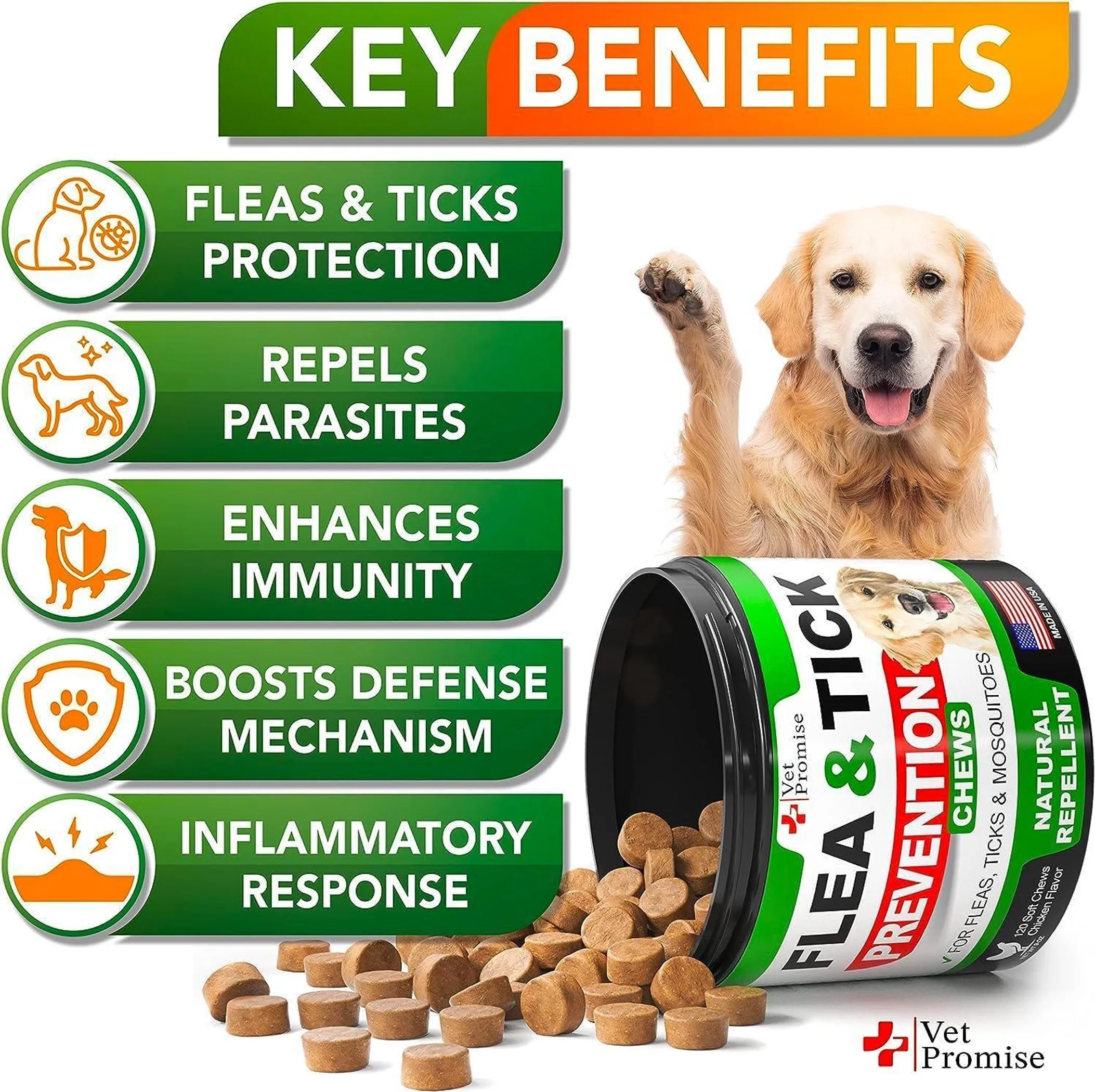 Flea and Tick Prevention for Dogs Chews Natural Dog - Image 2