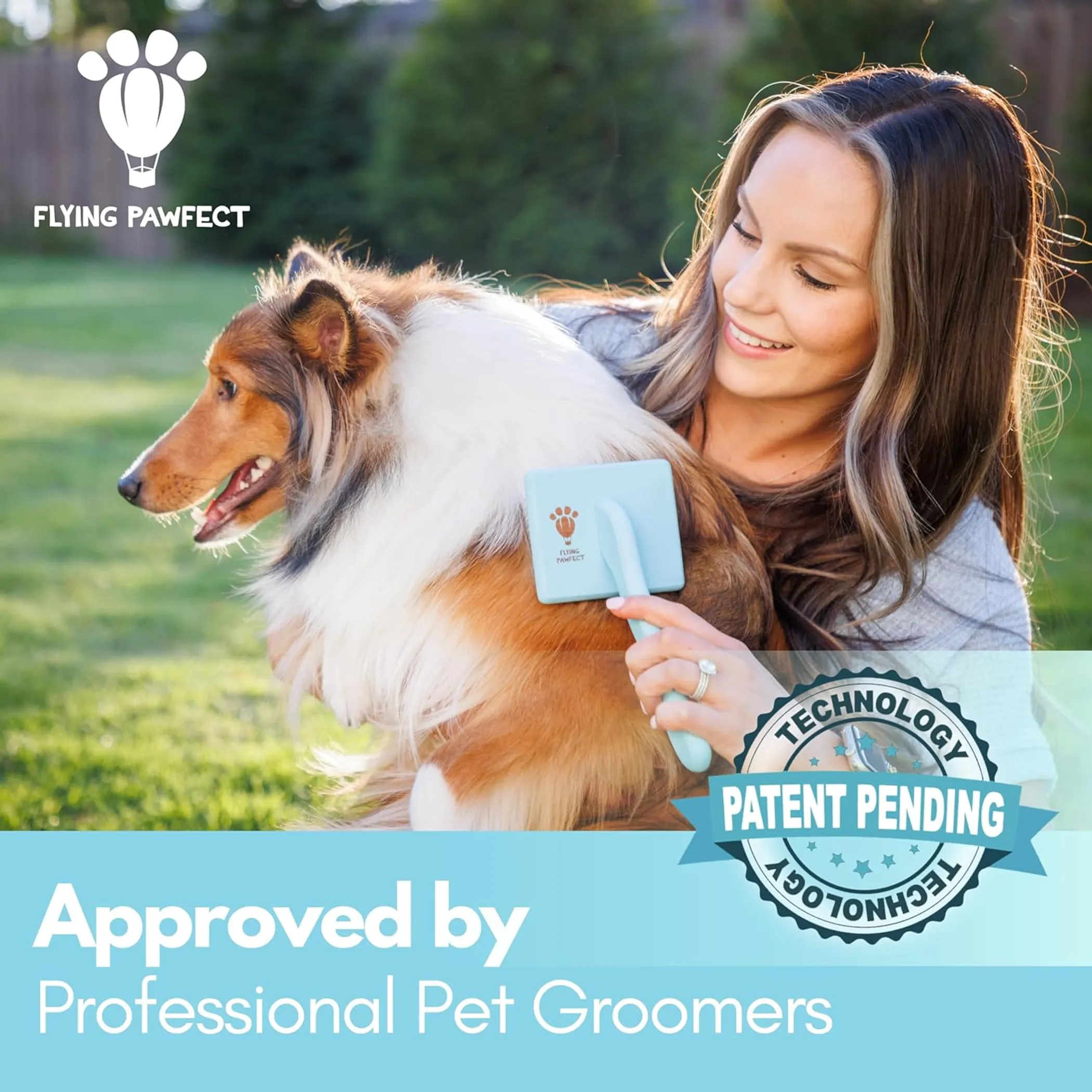 Flat Pet Slicker Brush - Image 2