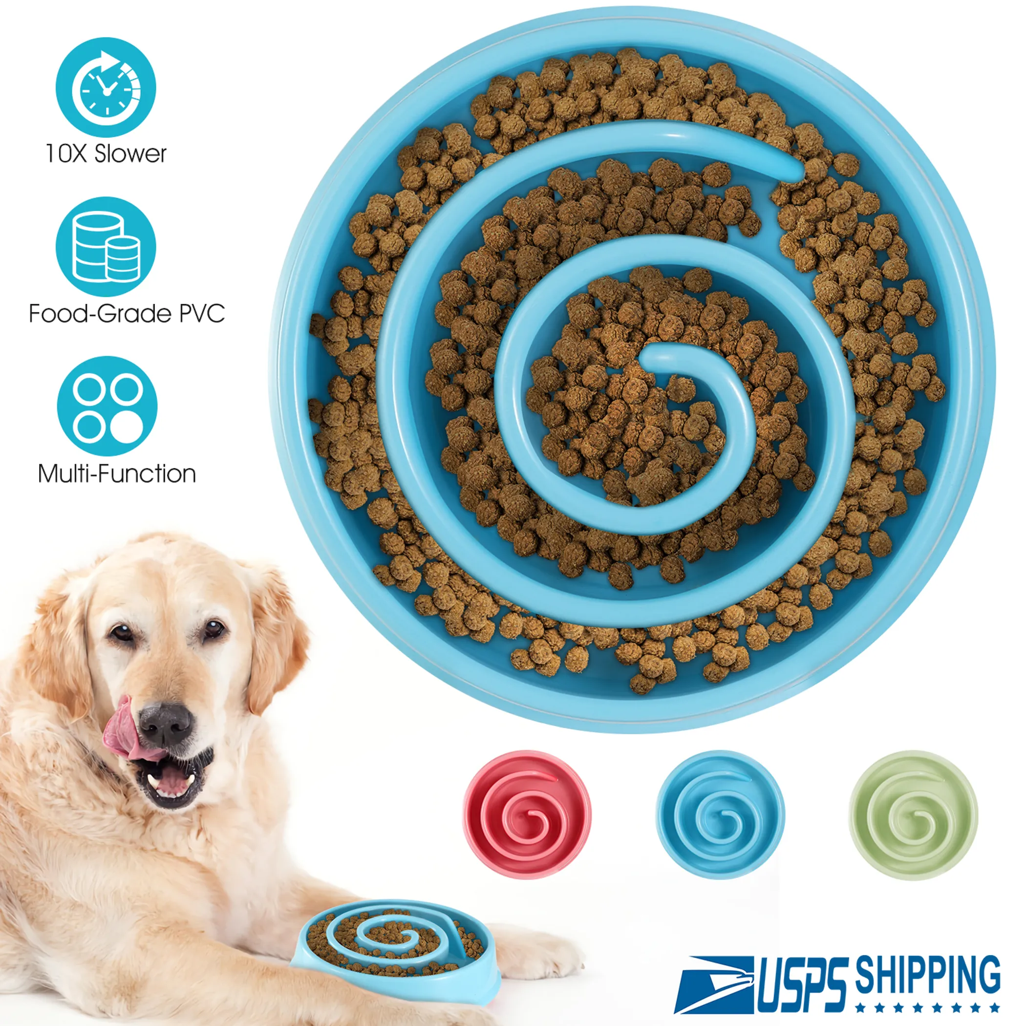 Slow Feeder Healthy Dog Bowl Happy Hunting Fun - Image 2