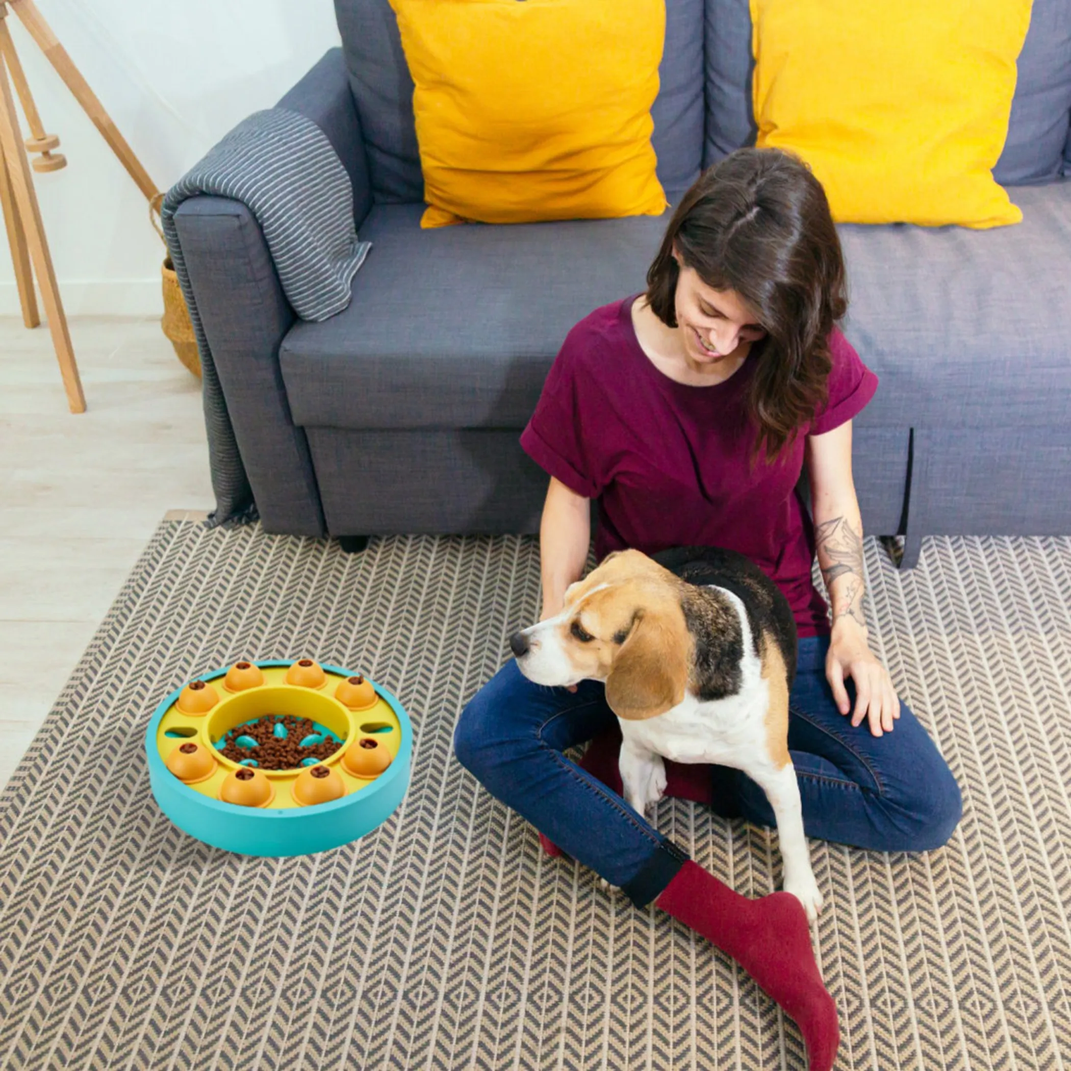 Dog Puzzle Food Feeder Slow Feeding Bowl - Image 3