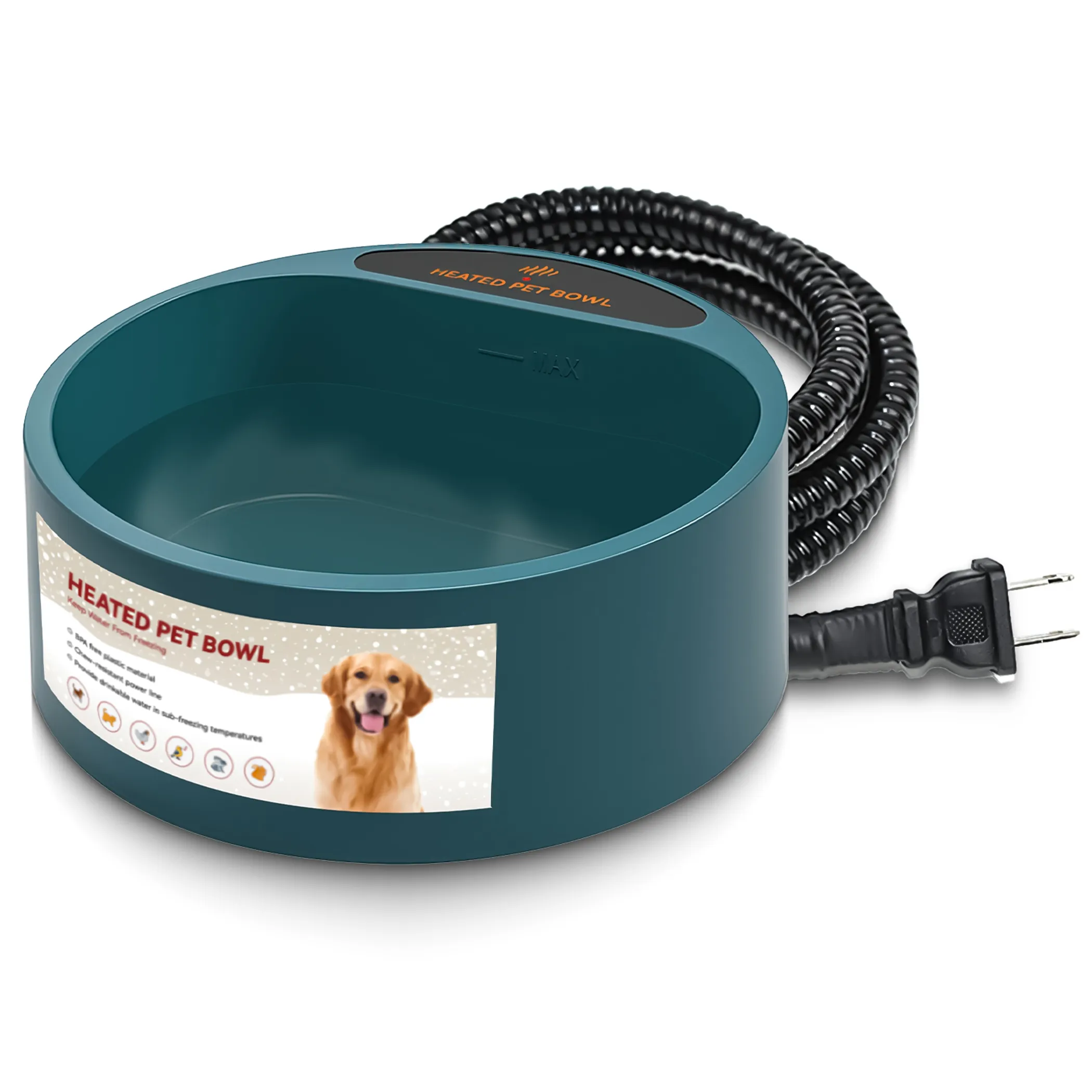 Heated Water Bowl for Dog Cat 74.4OZ Heating Water Dish - Image 5