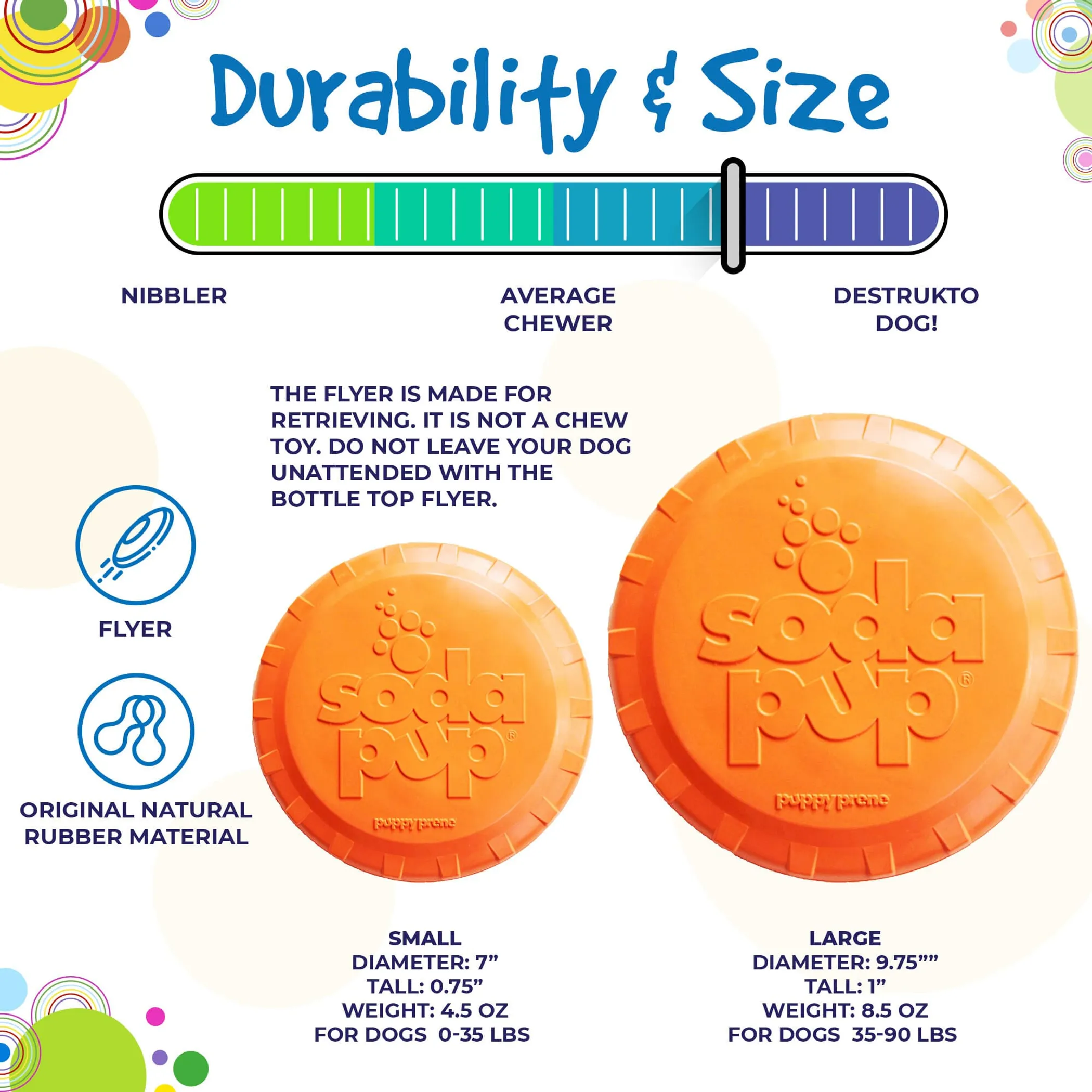 SP Bottle Top Flyer Durable Rubber Retrieving Frisbee - Image 4