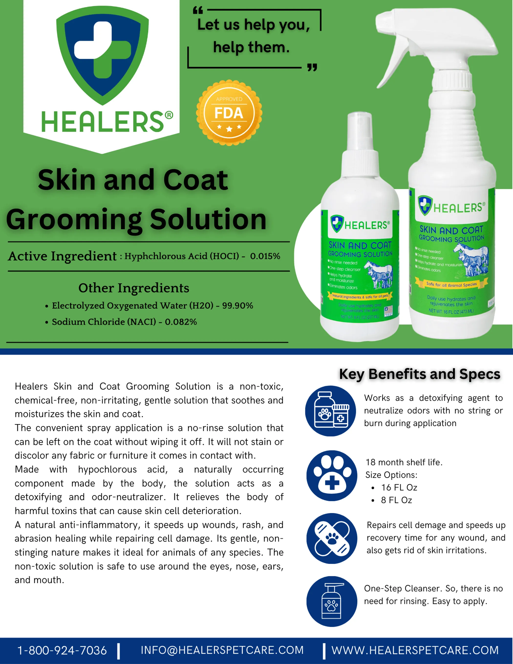 Healers Skin & Coat Grooming Solution - Image 3