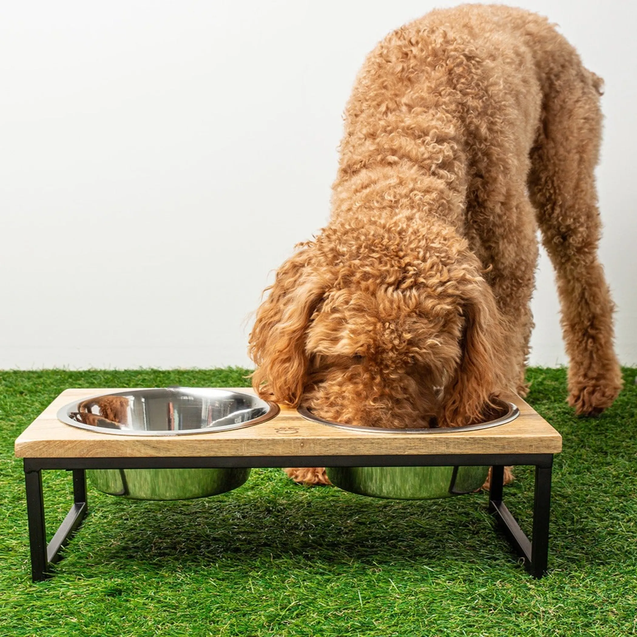 GF Pet Wood & Metal Elevated Feeder - Image 2