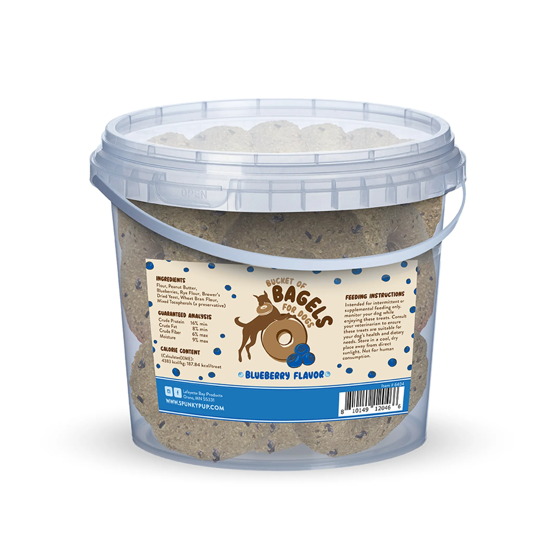Bucket of Bagels, Dog Treats, Blueberry, 3 lbs
