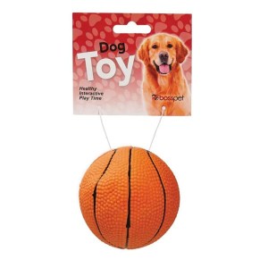Rubber Basketball Dog Toy
