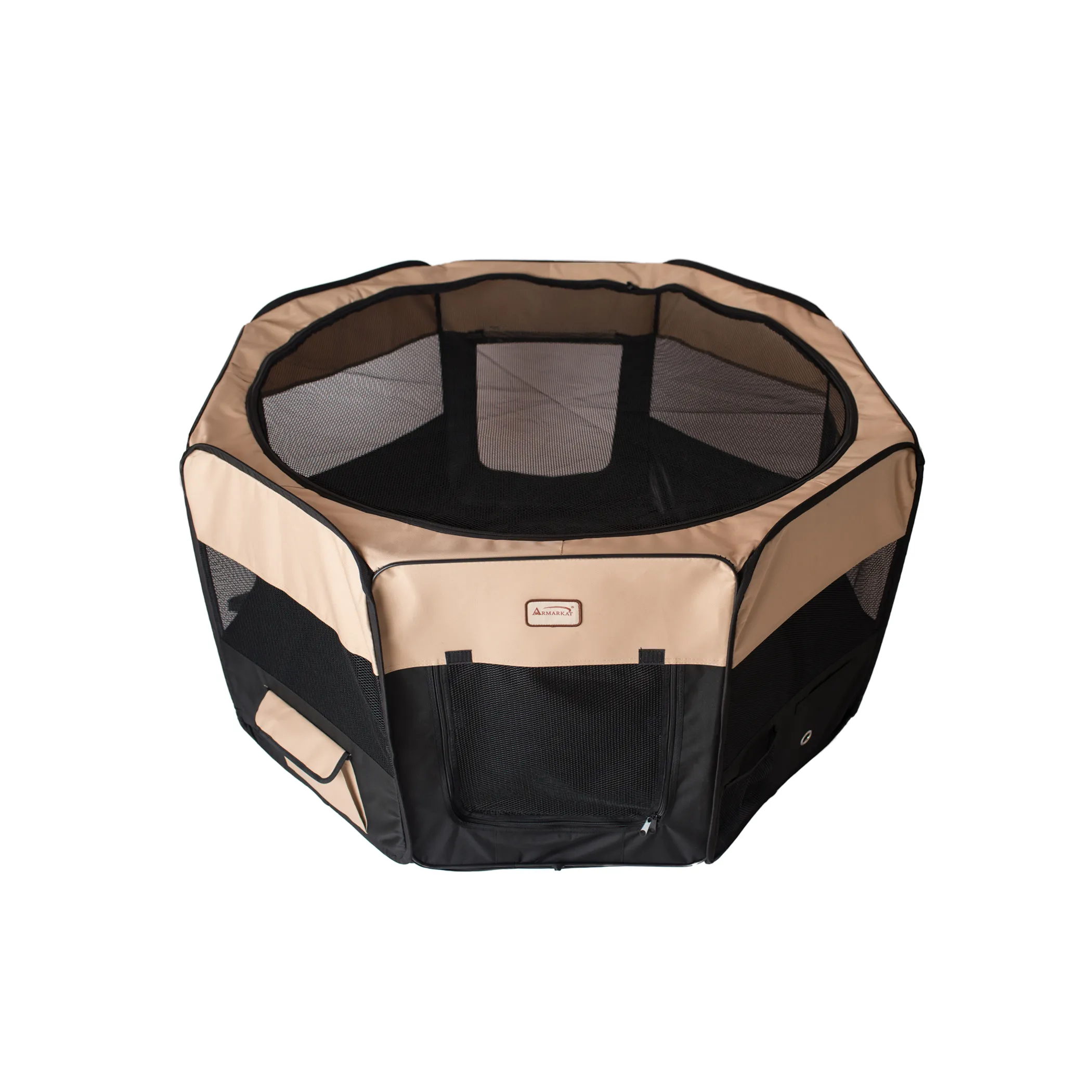 Armarkat PP003BGE-XL Portable Pet Playpen In Bk and Bge Comb - Image 3