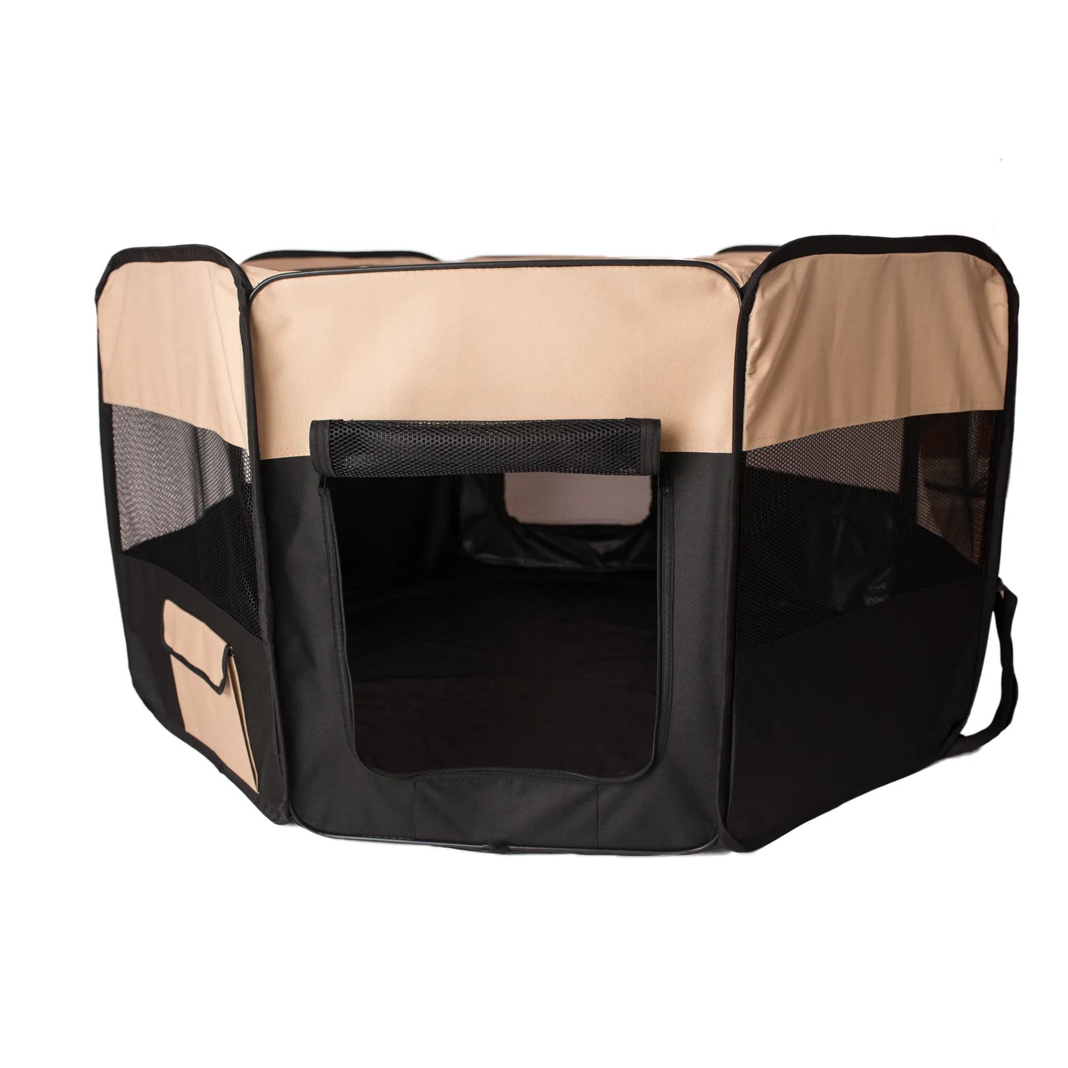 Armarkat PP003BGE-XL Portable Pet Playpen In Bk and Bge Comb - Image 5