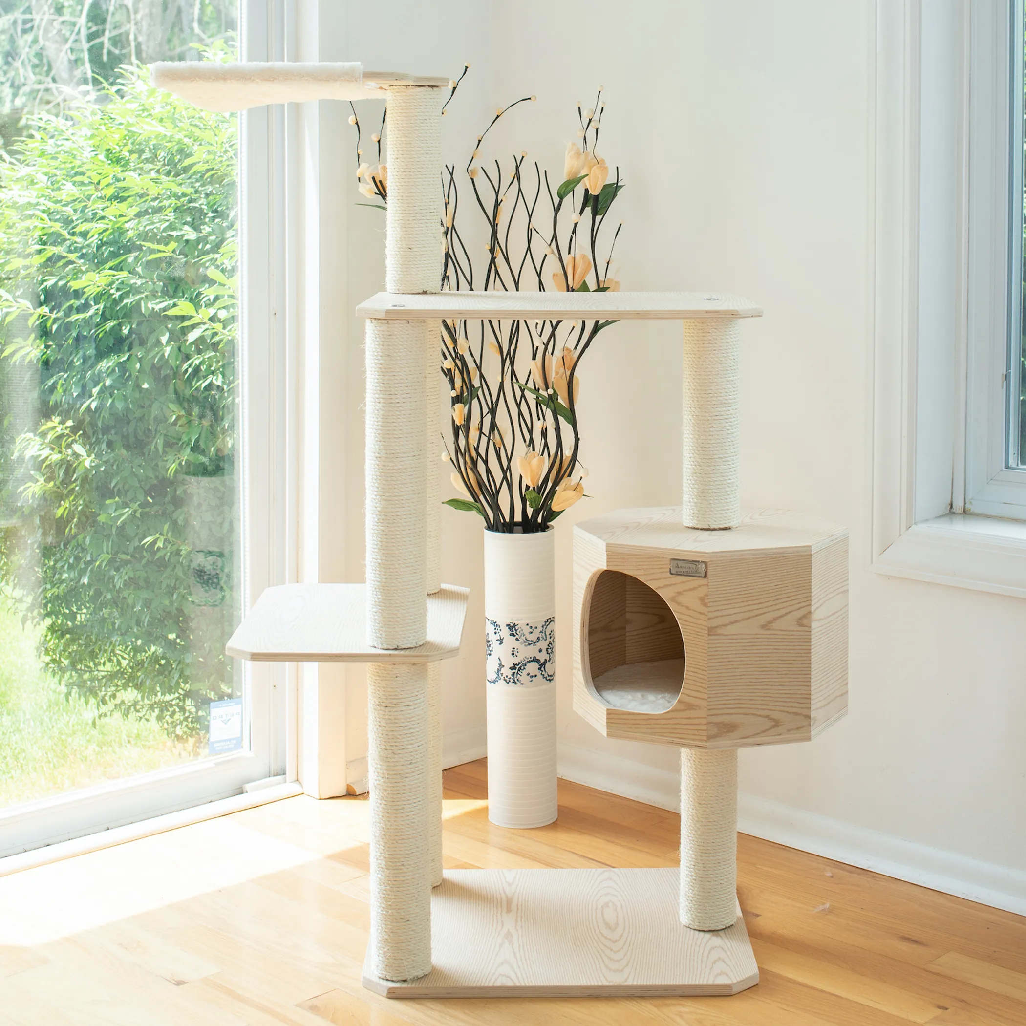 Armarkat Premium Scots Pine 54-Inch Cat Tree W Three Levels - Image 3