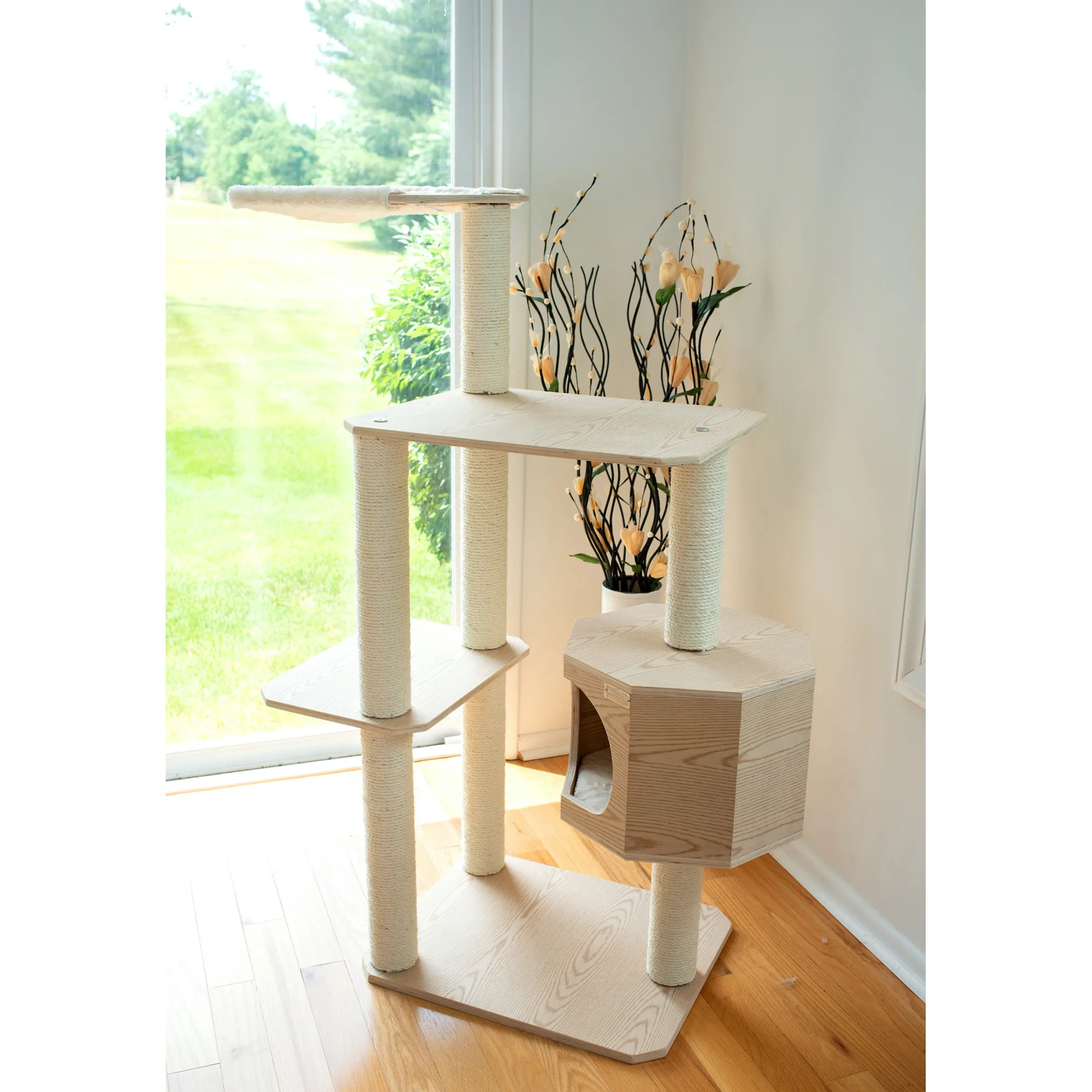 Armarkat Premium Scots Pine 54-Inch Cat Tree W Three Levels - Image 4
