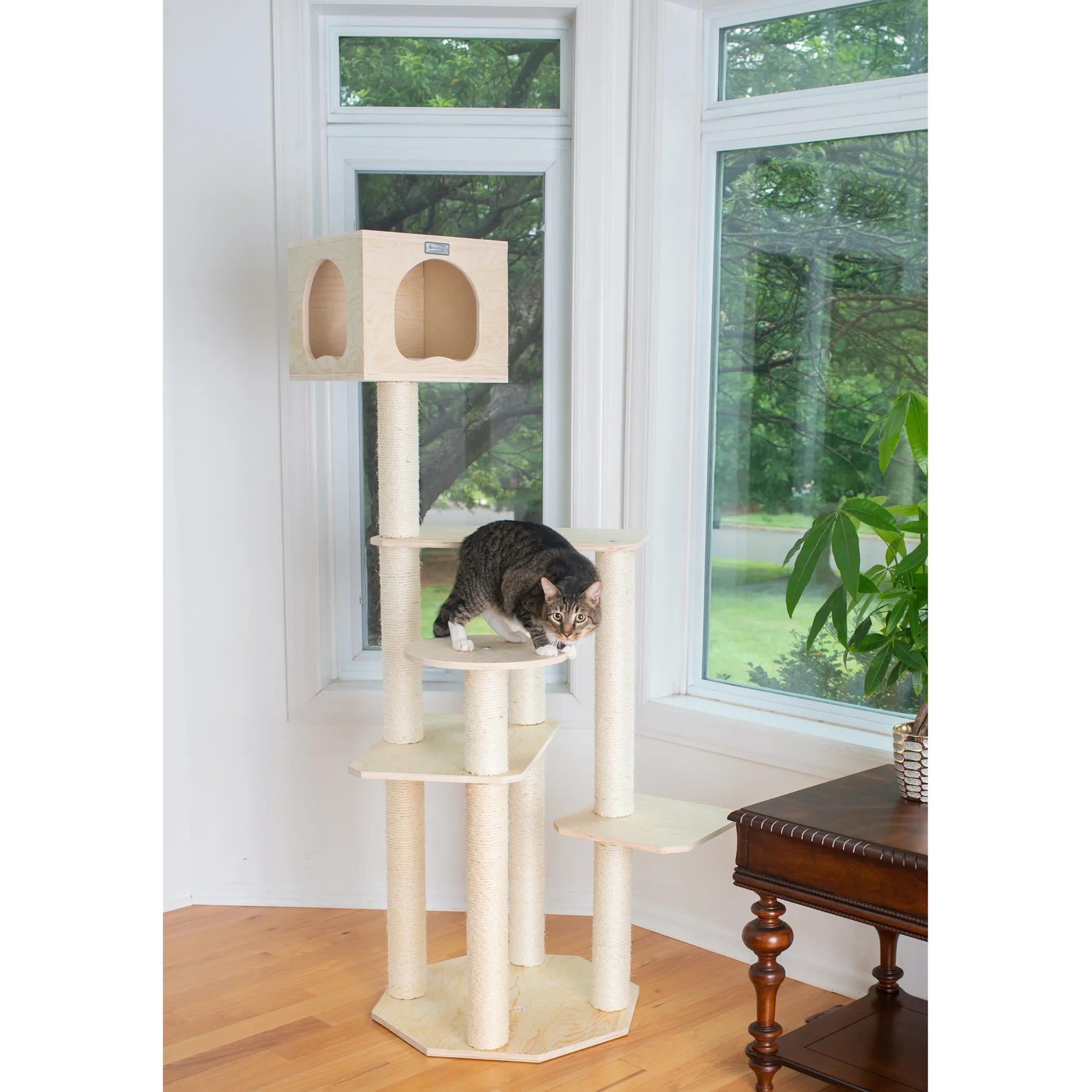 Armarkat Premium Scots Pine 69-Inch Cat Tree W Five Levels - Image 4