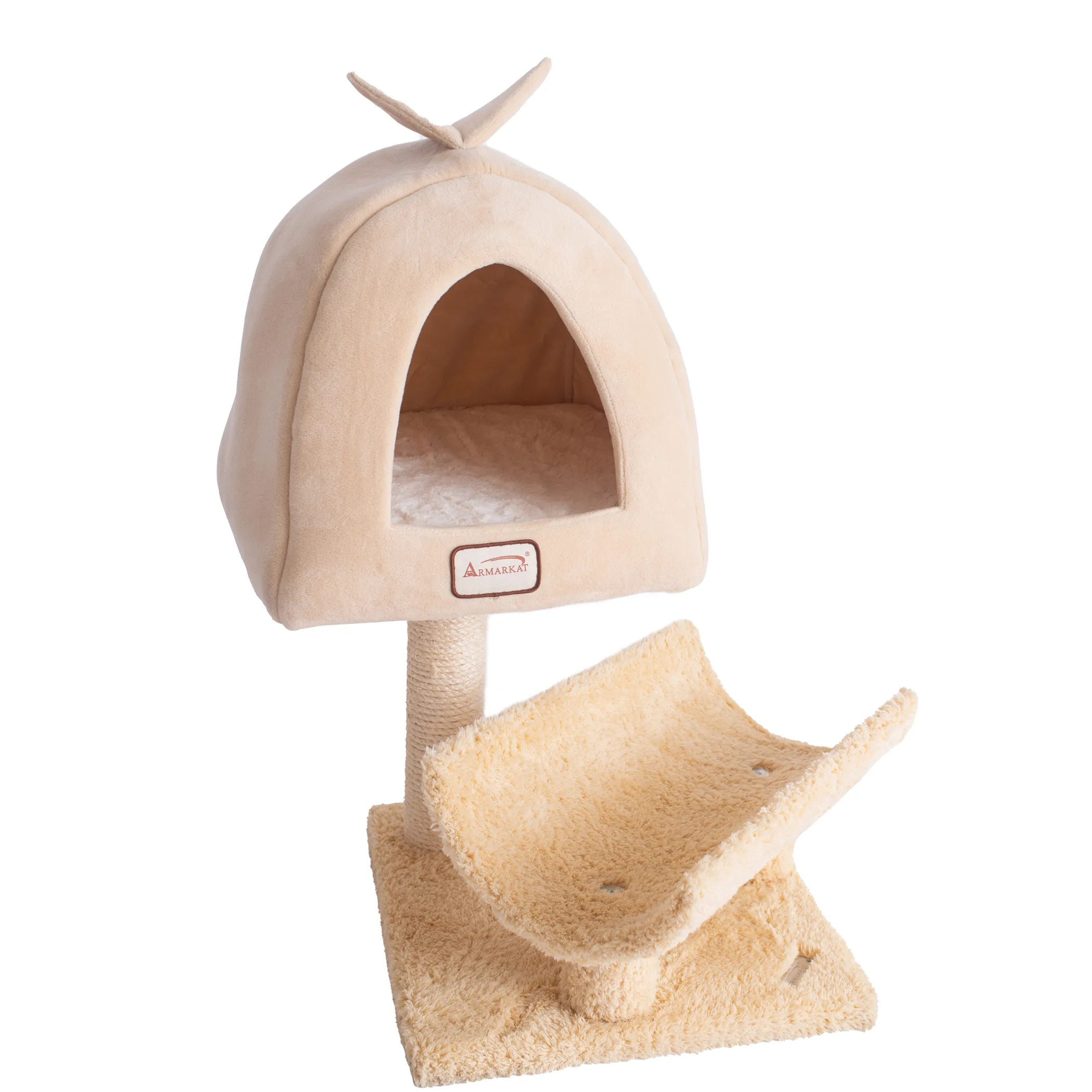 Armarkat X3007 Cat Condo, Real Wood Cat Scratching Post - Image 2