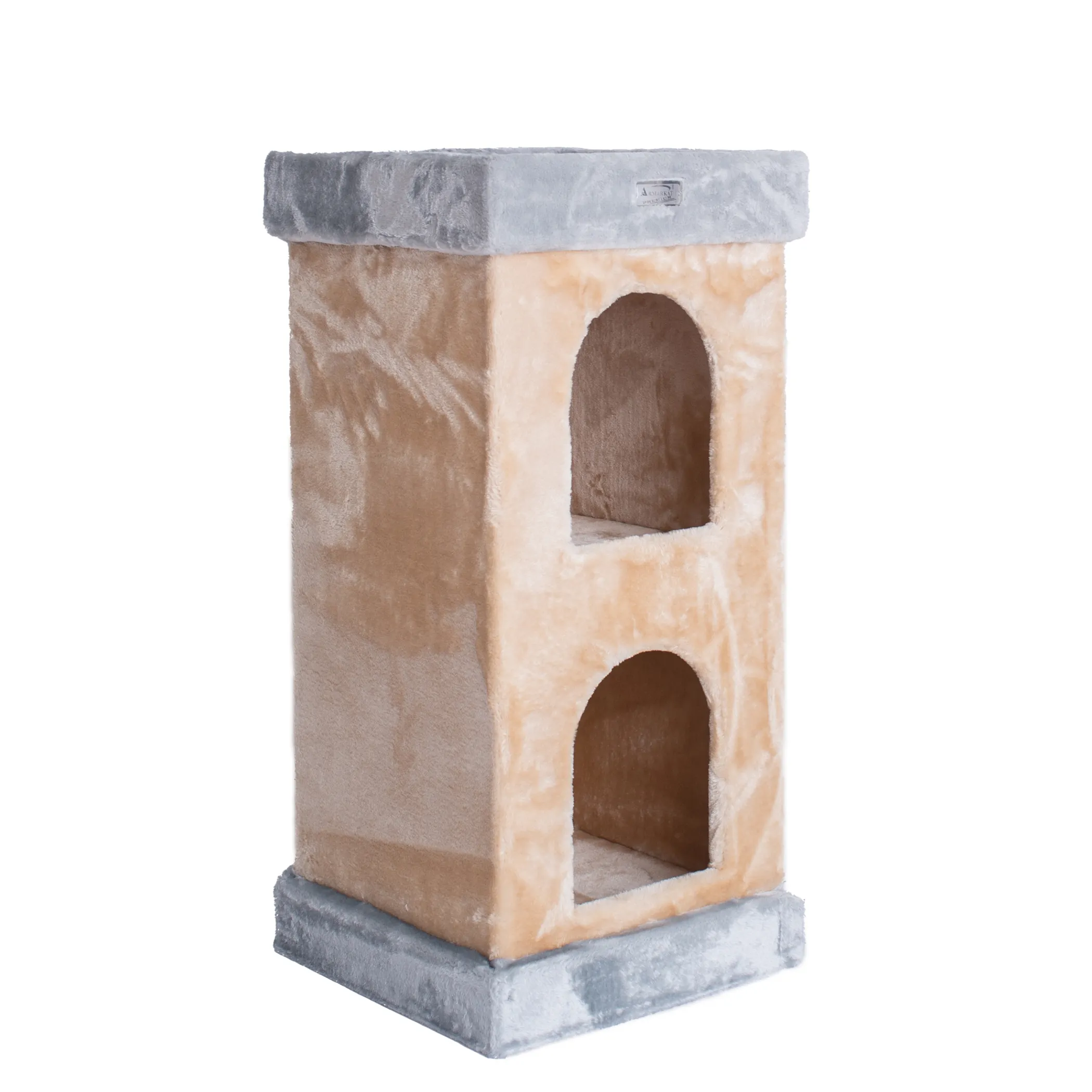 Armarkat Real Wood Double Condo Cat House With Carpet - Image 2
