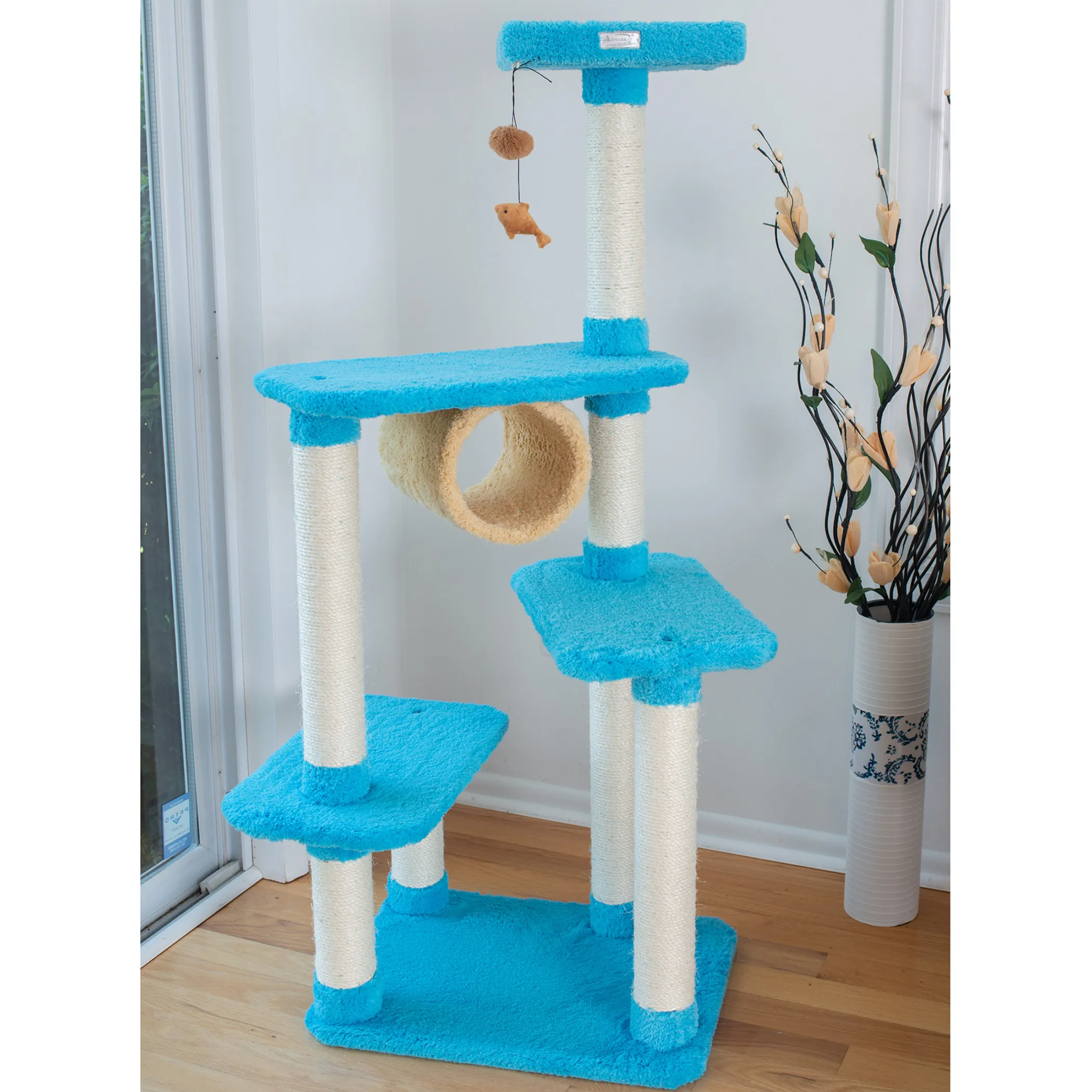 Armarkat Cat Climber, Real Wood Cat Junggle Tree Skyblue - Image 3