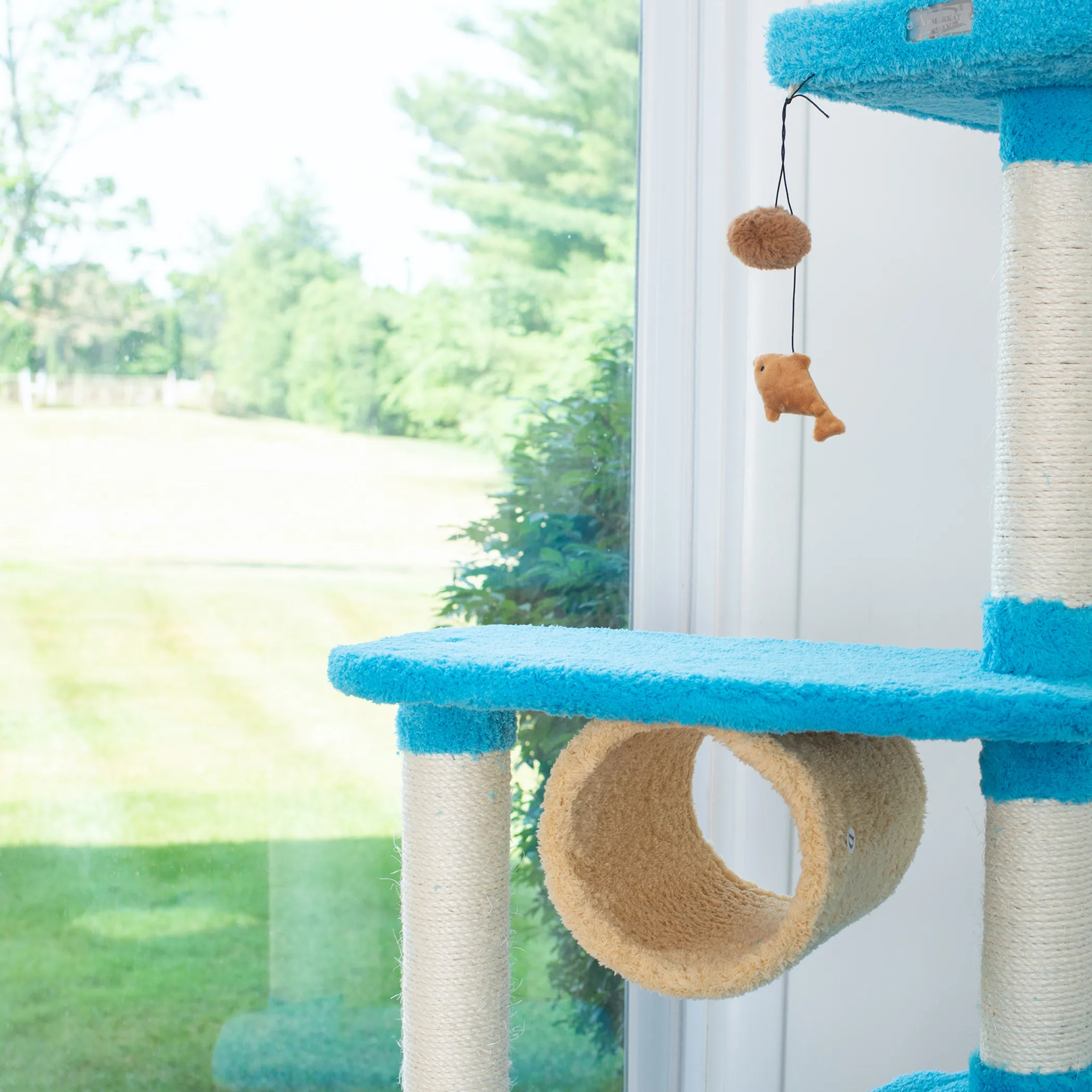 Armarkat Cat Climber, Real Wood Cat Junggle Tree Skyblue - Image 4