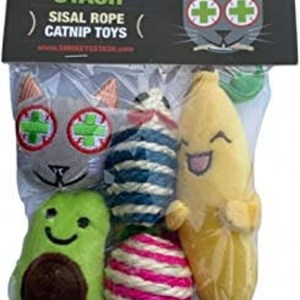Smokey’s Stash Catnip Toys-Avocado, Banana & Sisal Rope Toys