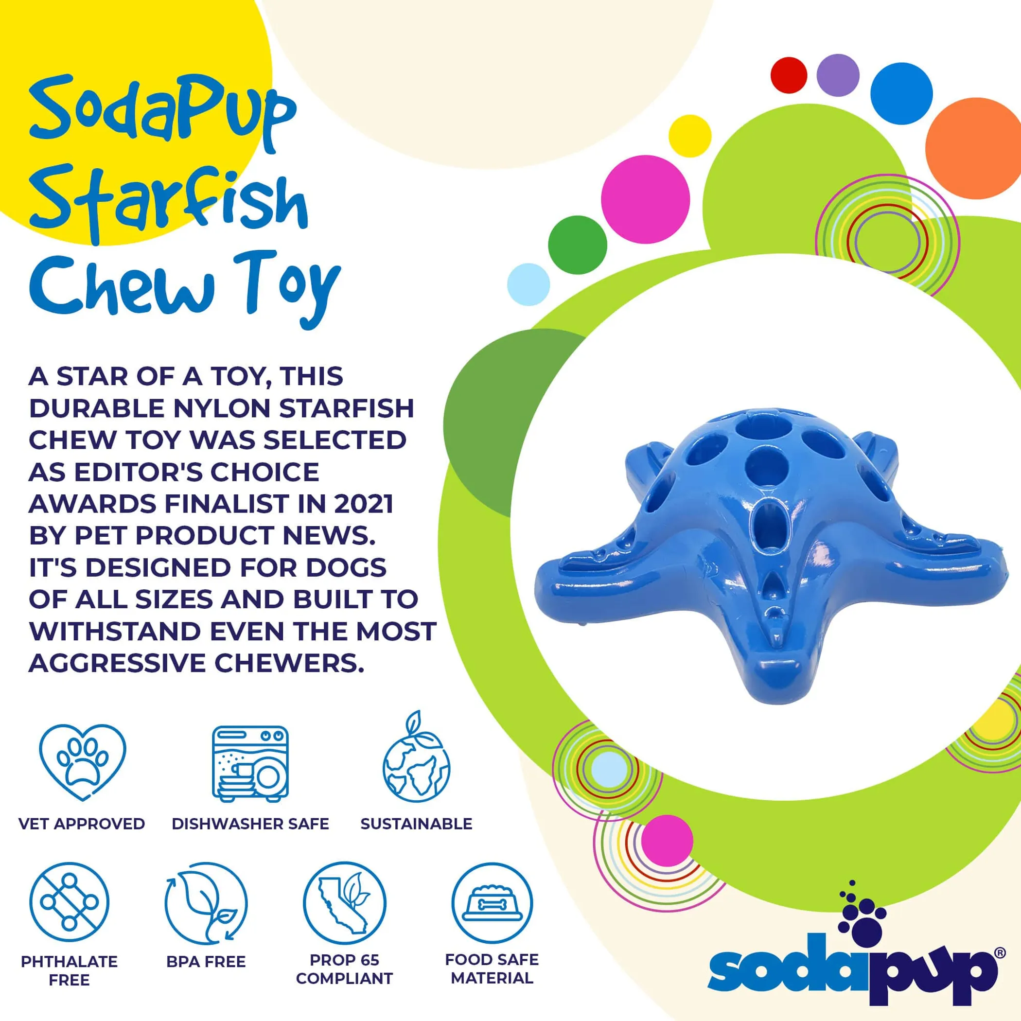 Starfish Ultra Durable Nylon Dog Chew Toy for Aggressive Chewers - Image 4