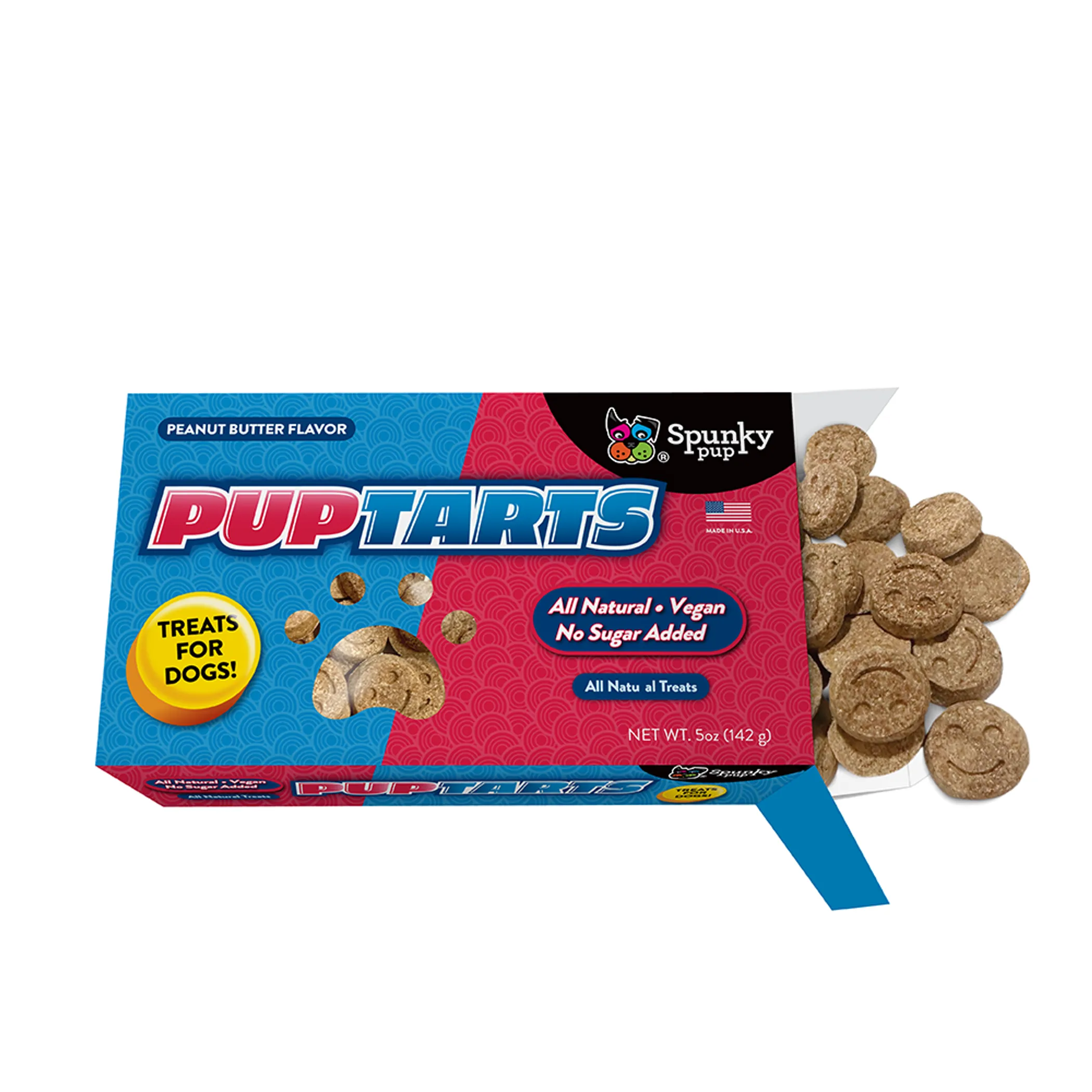 Pup Tarts Dog Treats, Crunchy Biscuits, Peanut Butter Flavor, 5 oz