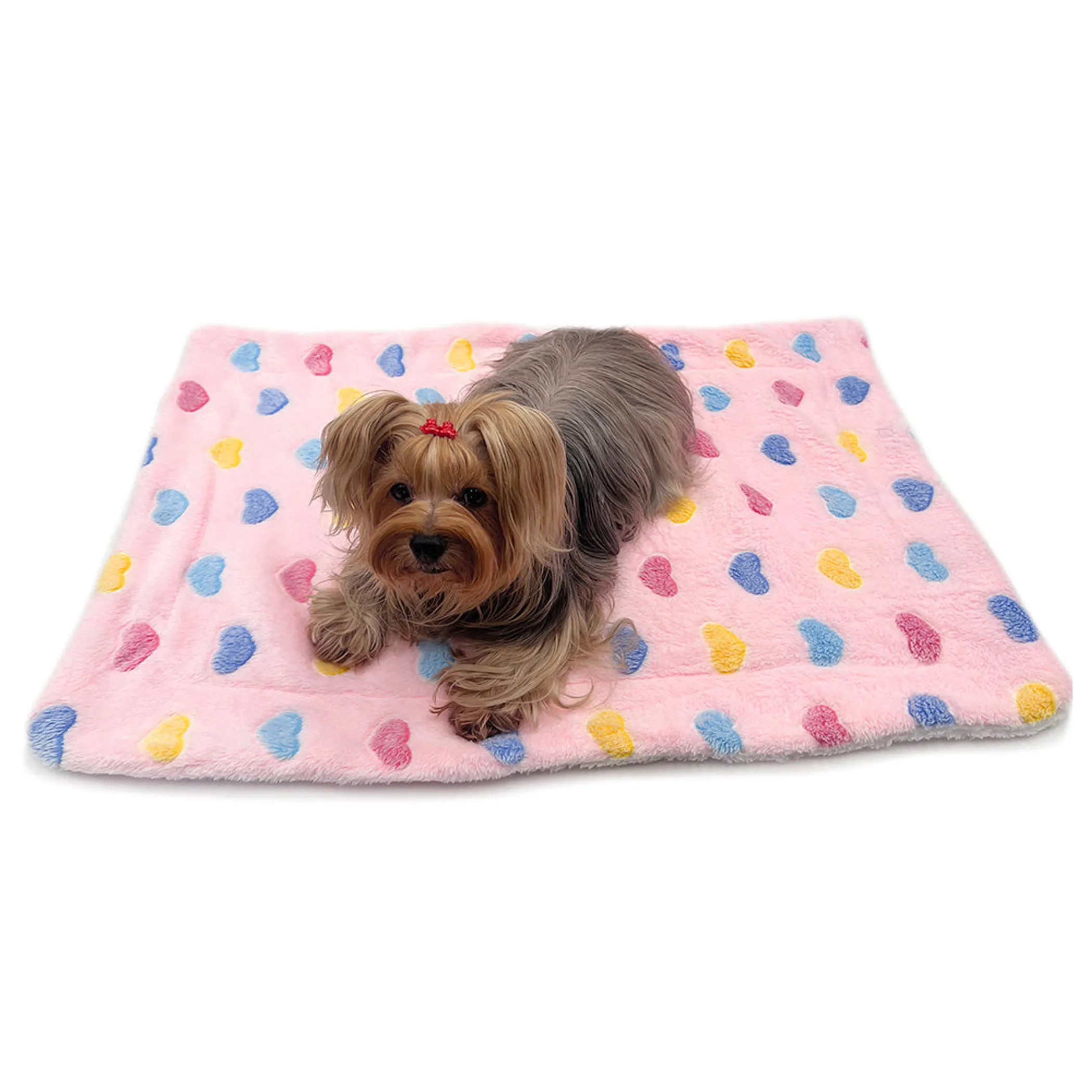 Ultra Plush Colorful Hearts Blanket - Image 2
