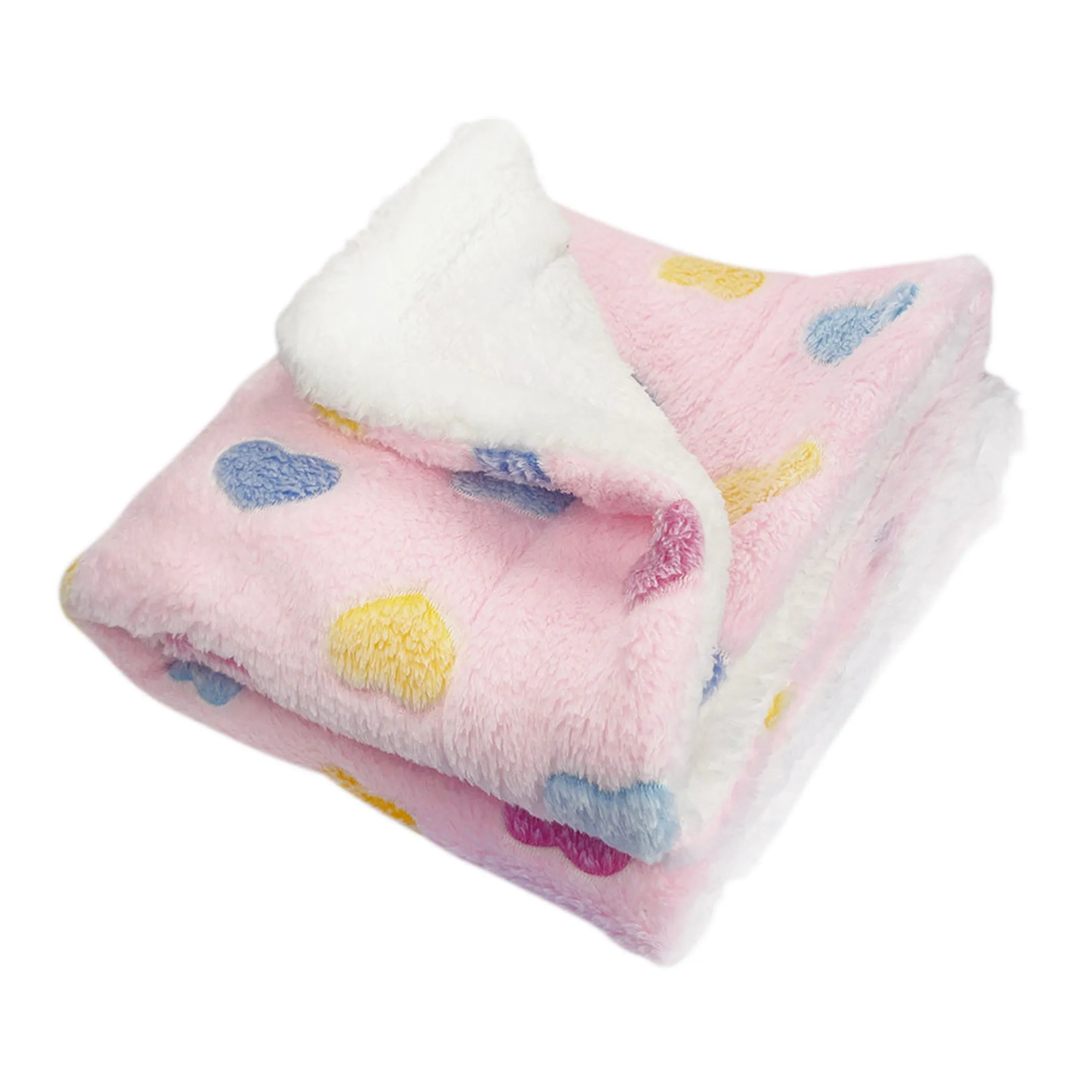 Ultra Plush Colorful Hearts Blanket - Image 3