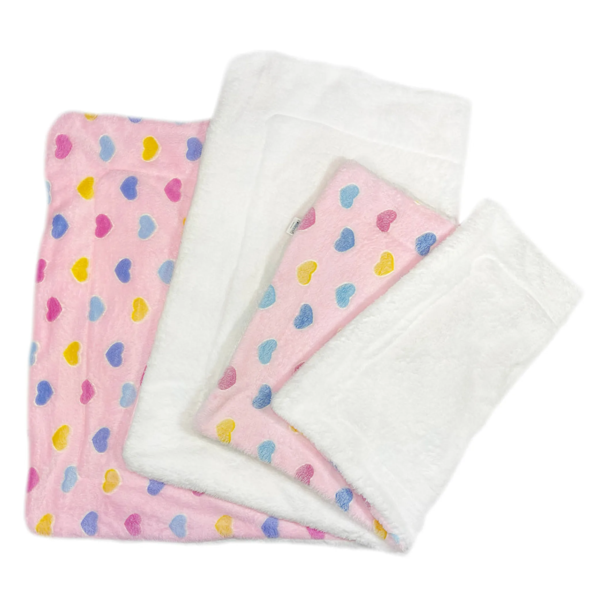 Ultra Plush Colorful Hearts Blanket - Image 4