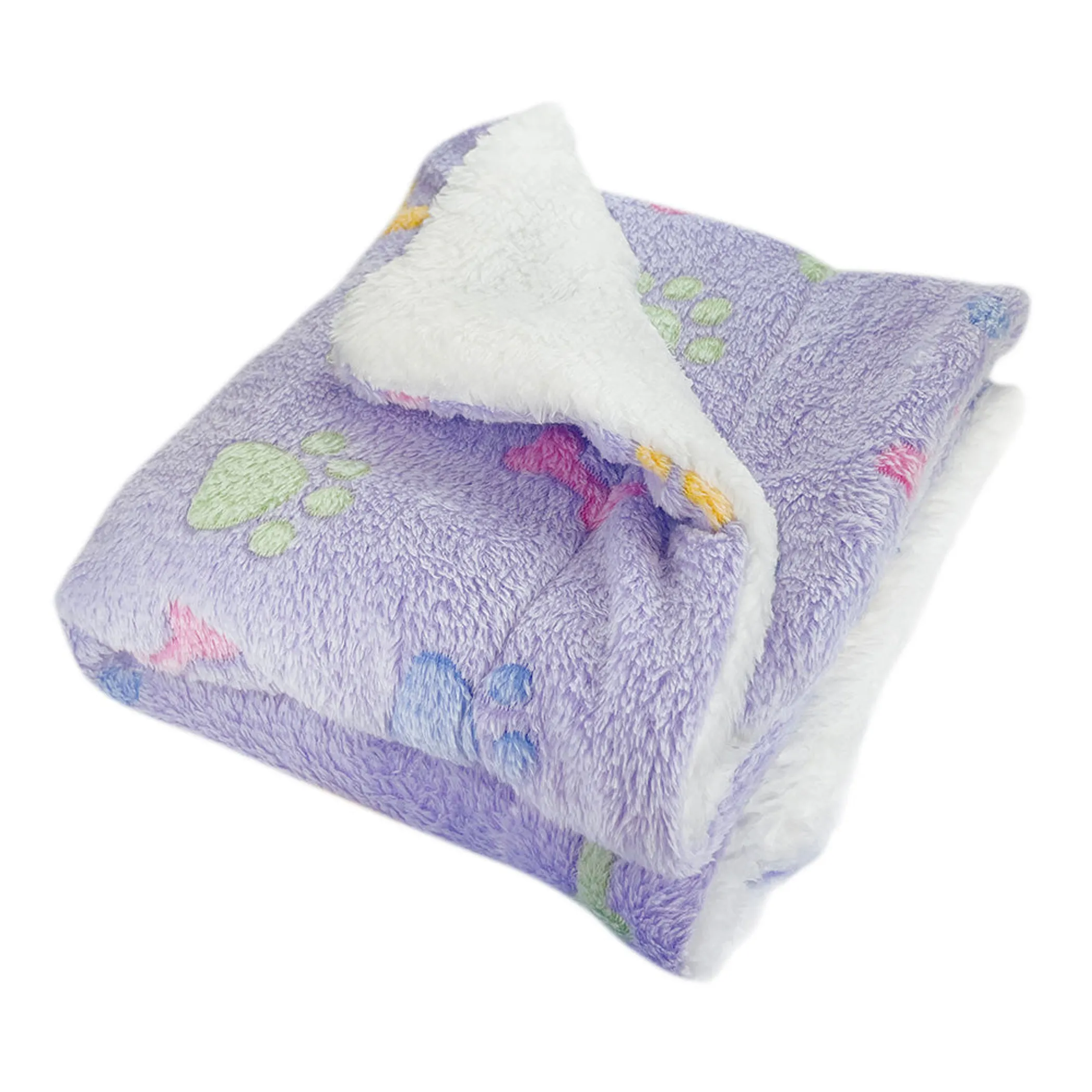 Ultra Plush Colorful Bones/Paws Blanket - Image 2