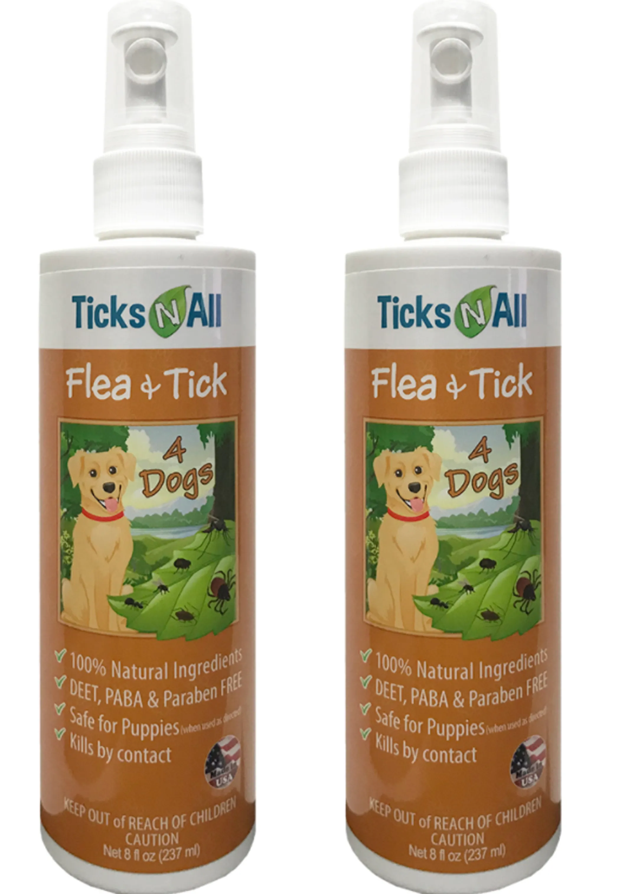 All Natural Flea & Tick Spray 4 Dogs 8oz - Image 2