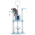 Real Wood 65-Inch Classic Cat Tree In Sky Blue 5-Level Condo